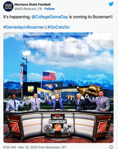 College Gameday Comes to Bozeman for the Brawl of the Wild Football Game