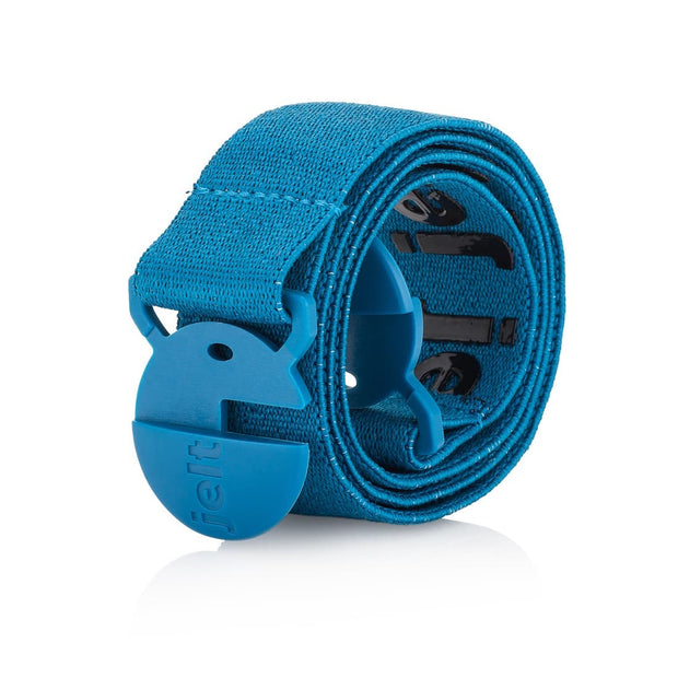 Jelt Youth elastic belt in River Turquoise. A belt made for girls and boys ages 9 and up.
