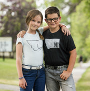 Jelt Youth: Glacier White and Timber Camo Elastic Belts for Kids Ages 9 and Up