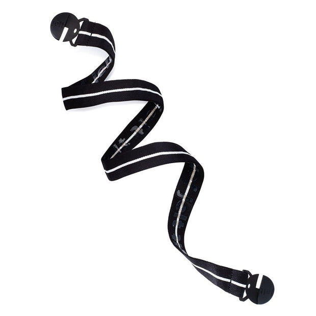 Jelt Junior elastic belt in black with white stripe.